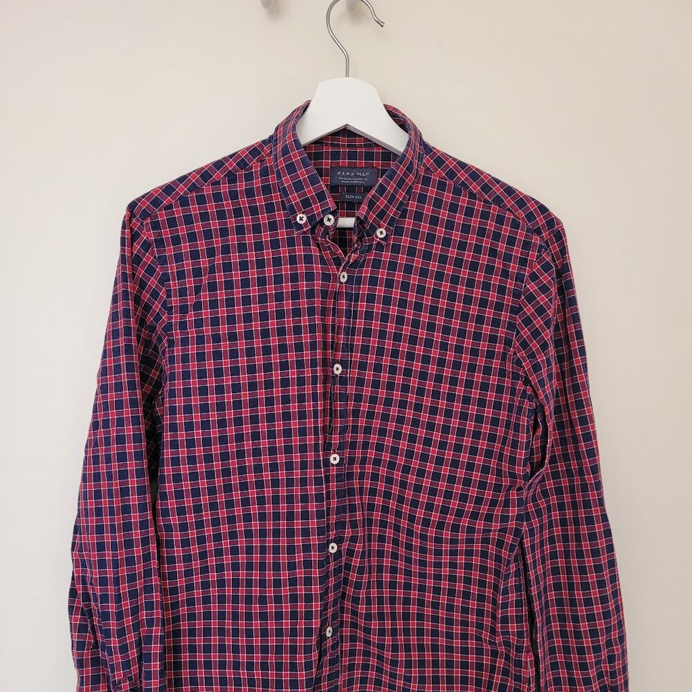 Zara Men's Button Down Shirt (Medium Slim)